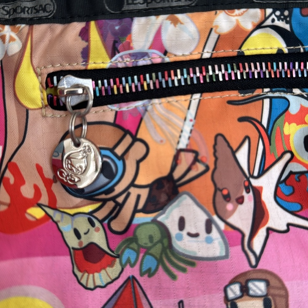 LeSportsac x Tokidoki Collab Crossbody Bag - Bambinone Spiaggia Beach Design - Picture 5 of 13